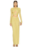 Diynav New Women's Temperament Sexy Long-Sleeved T Ruth-Envested Dress Dress