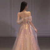 Diynav Dress Bride 2025 New Net Yarn Thin Annual Banquet Host Mermaid Shoulder Evening Dress Woman