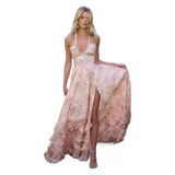 Diynav And Summer Explosion Of Women's Elegant Temperament Dress Print Body Swing Holiday Sling Dress
