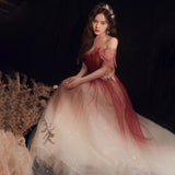 Diynav Shoulder Evening Dress Dress Woman 2025 New Wedding Banquet Dress Atmosphere Thin Brat Bride Toast