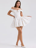 Diynav New Sexy Shoulder Sling Dress Fashion Temperament Print Poneng Skirt Dress Dress Dress Dress Dress Dress
