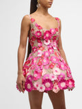 Diynav Women's Sexy Sling Dress High-End Temperament Floral Dress Dress A-Word Skirt