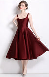 Diynav Hepburnian Niche Temperament Retro Sling With Large Hem Pendulum Sling Dress Fluffy Dress Dress