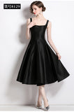 Diynav Hepburnian Niche Temperament Retro Sling With Large Hem Pendulum Sling Dress Fluffy Dress Dress