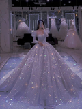Diynav A-line Shiny Ball Gown,Wedding Dress HZ1017