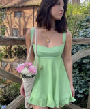 Diynav A-line Mini Homecoming Dress Backless Party Dress HZ1017