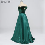 Diynav Off Shoulder Sexy Contrast Color Prom Dresses Boat Neck Simple Formal Evening Party Dress 2025 HZ1017