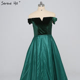 Diynav Off Shoulder Sexy Contrast Color Prom Dresses Boat Neck Simple Formal Evening Party Dress 2025 HZ1017