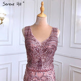 Diynav Beaded Lace Luxury Evening Dresses Gowns 2025 Mermaid Elegant Sexy For Women Party HZ1017