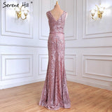 Diynav Beaded Lace Luxury Evening Dresses Gowns 2025 Mermaid Elegant Sexy For Women Party HZ1017