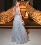 Diynav Tulle Wedding Party Dresses for Women Open Back Evening Dress HZ1017