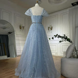 Diynav A Line Beaded Backless Evening Dress Gown HZ1017