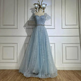 Diynav A Line Beaded Backless Evening Dress Gown HZ1017