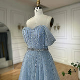 Diynav A Line Beaded Backless Evening Dress Gown HZ1017