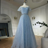 Diynav A Line Beaded Backless Evening Dress Gown HZ1017