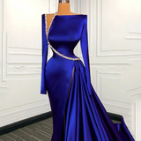 Diynav Modest Royal Blue Evening Dresses HZ1017
