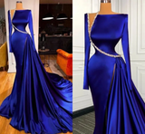 Diynav Modest Royal Blue Evening Dresses HZ1017