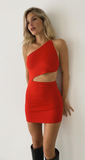 Diynav Bodycon Dress Inclined Shoulder Mini Homecoming Dress Sexy Night Club Party Dresses HZ1017