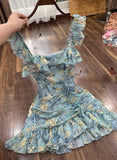 Diynav Outfit Floral Dress, Short Homecoming Dress,Summer Beach Dress HZ1017
