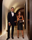 Diynav Bodycon V Neck Open Back Little Black Dresses,Short Evening Party Dresses,Black Homecoming Dress HZ1017