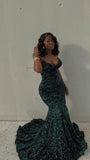Diynav Green Prom Dresses Long,Sparkly Sequins Evening Dresses HZ1017