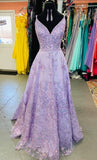 Diynav A-line V Neck Prom Dress,Charming Evening Dress HZ1017