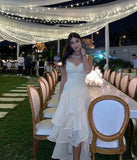 Diynav A-line White Evening Dress Charming Formal Gown HZ1017