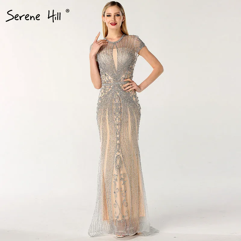 Diynav Sleeveless full diamond o neck Sexy Evening Dresses Dubai Design HZ1017 - Image 2