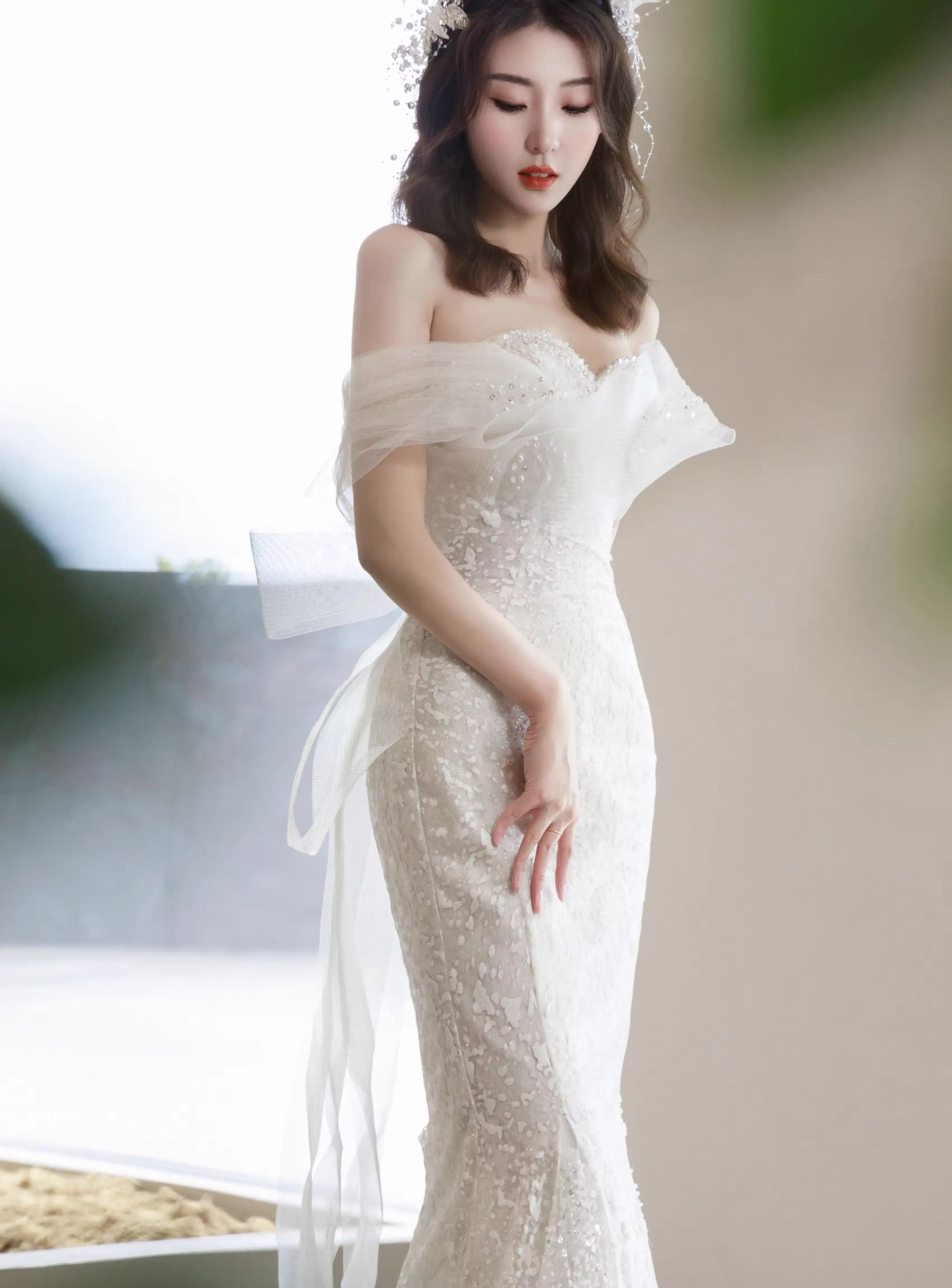 Diynav Mermaid Wedding Dress,Chic Bridal Dress HZ1017 - Image 3