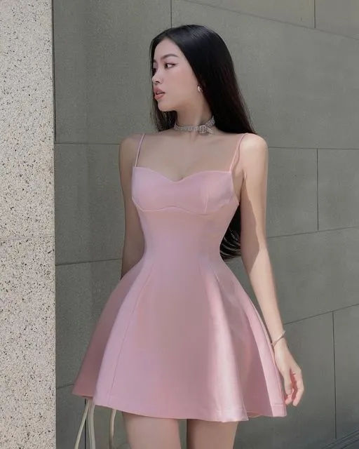 Diynav Pink Spaghetti Straps A-line Homecoming Dress Pink Cocktail Dress HZ1017