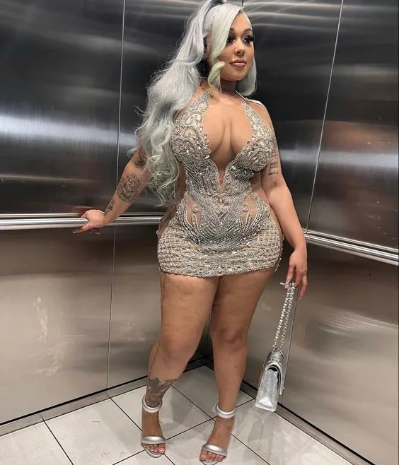 Diynav Beaded Party Dress,Sexy Homecoming Dress For Black Girls HZ1017