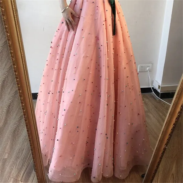 Diynav schwarz Schatz Sexy T??1ll Prom Kleider Neueste Diamant Perlen Off Schulter Mode Abendkleider HZ1017 - Image 7