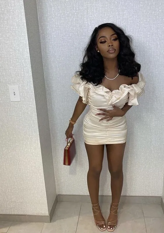 Diynav Tight Party Dress Date Night Outfit Short Homecoming Dress HZ1017