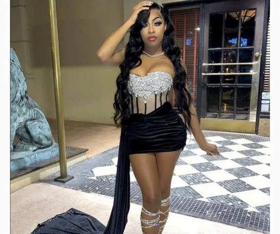 Diynav Birthday Outfit Black Velvet Sheath Homecoming Dresses, Custom Made Party Dresses HZ1017