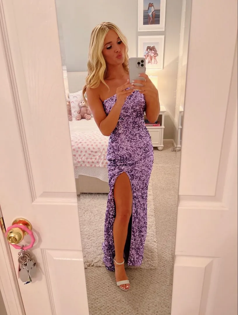 Diynav Sequins Mermaid Evening Dress with Split HZ1017 - Image 2