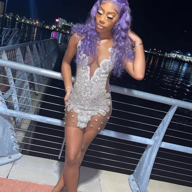 Diynav Heavy Handmade Beaded Party Dress,21st Birthday Dress,Sexy Homecoming Dress HZ1017