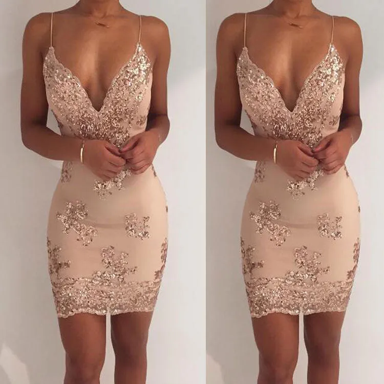 Diynav Women's New Summer Glide Night Dress Dress Deep V Collar Sexy Bareback Sling Dress