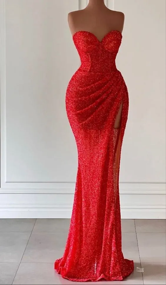 Diynav Mermaid Evening Dress With High Split HZ1017