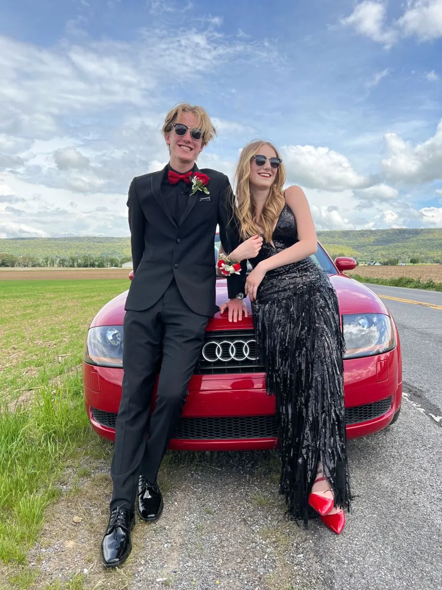 Diynav Black Long Prom Dress Black Evening Dress HZ1017