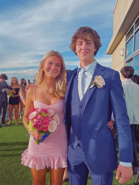 Diynav Pink Spaghetti Straps Bodycon Dress,Mini Dress,Pink Short Homecoming Dress HZ1017