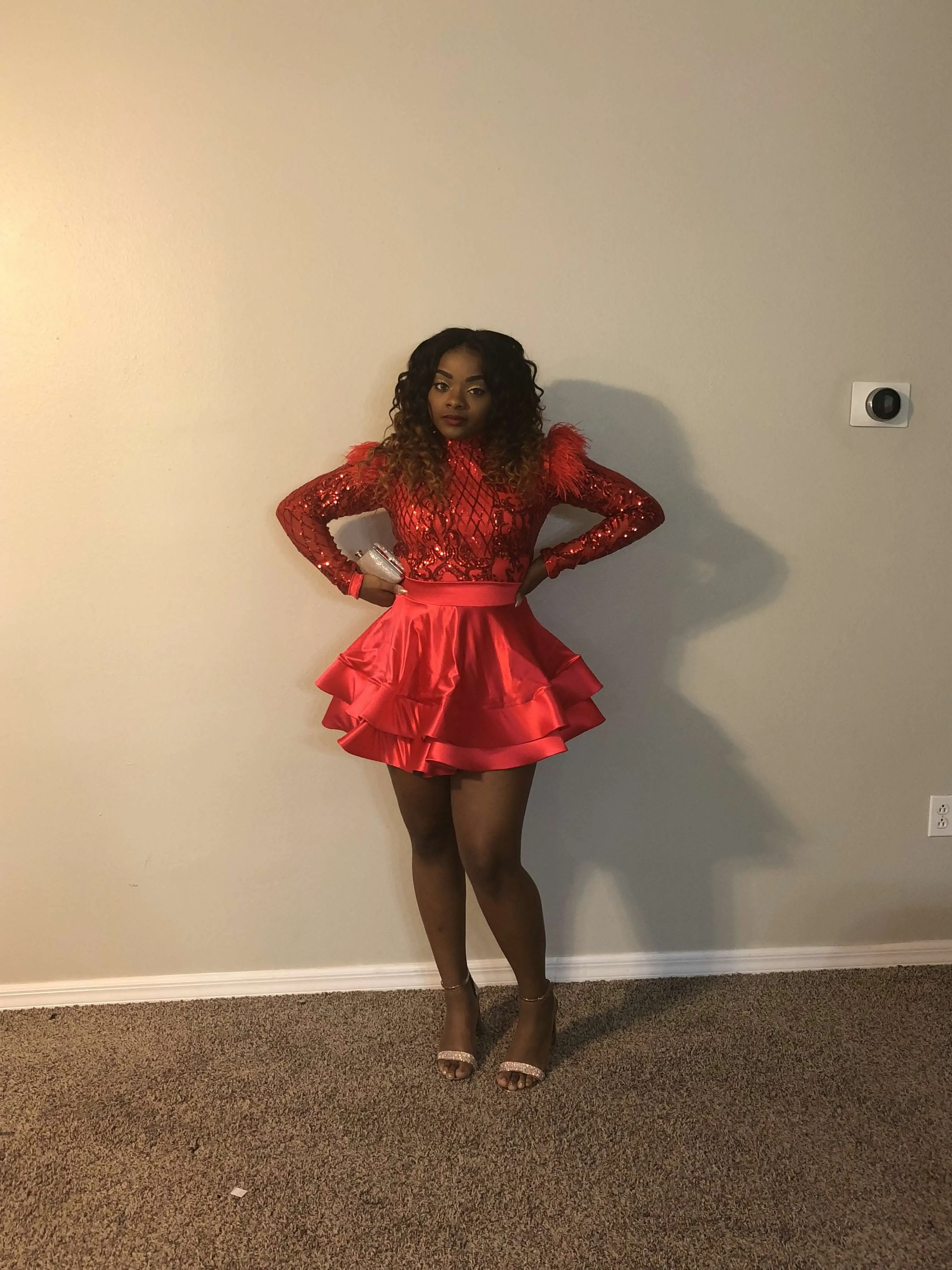Diynav Red A-line Homecoming Dress Party Dress HZ1017