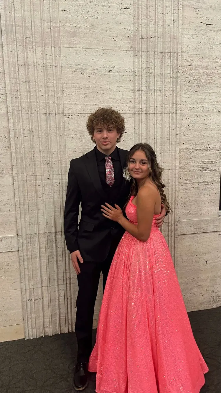 Diynav Women's Asymmetric Straps Sequins Long Prom Dress With Pockets Generous Evening Gown HZ1017 - Image 5