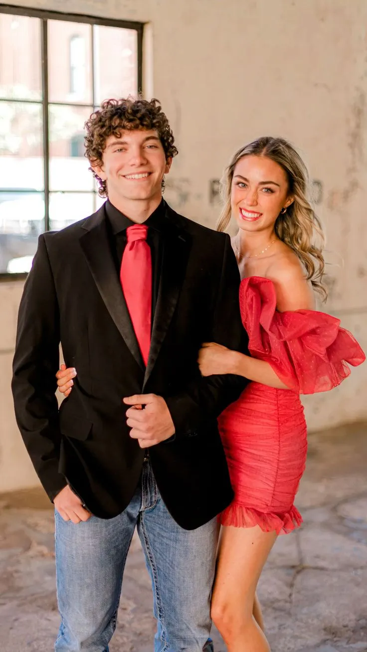 Diynav Ruffled Necklines Homecoming Dress,Winter Formal Dress HZ1017