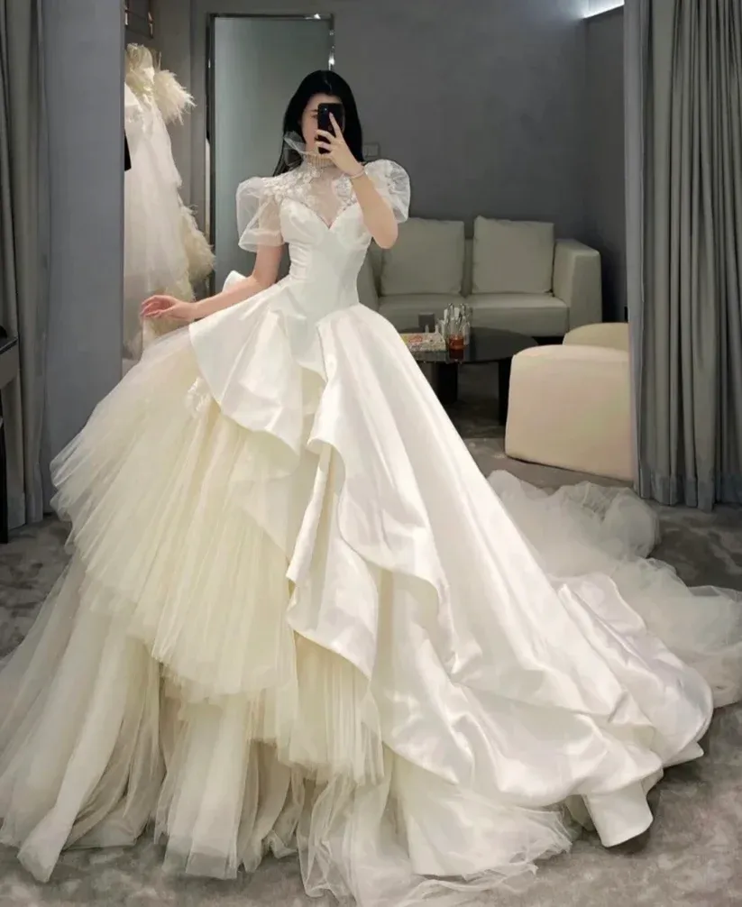 Diynav A-line Long Sleeves Wedding Dress,Bridal Gown HZ1017 - Image 5