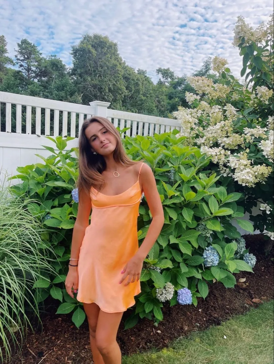 Diynav Orange Homecoming Dress Back To School Dress HZ1017