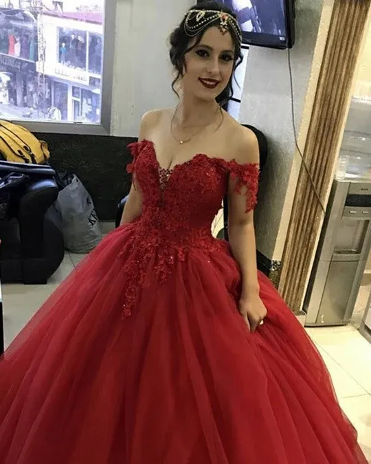 Diynav Ball Gown Appliques Dresses Off Shoulder HZ1017