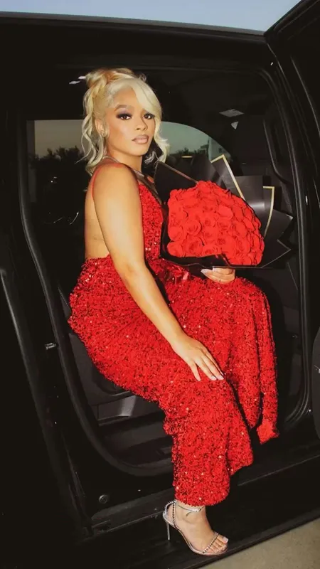 Diynav Red Sequins Evening Dress ,Glitter Red Evening Gown HZ1017