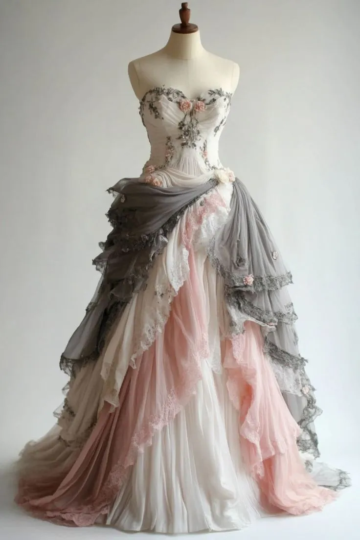 Vintage Sweetheart Lace Applique Long Ball Gown,Sweet Evening Dress HZ1108