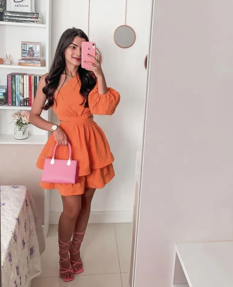 Diynav A-line One Sleeve Homecoming Dress,18th Birthday Party Dress HZ1017