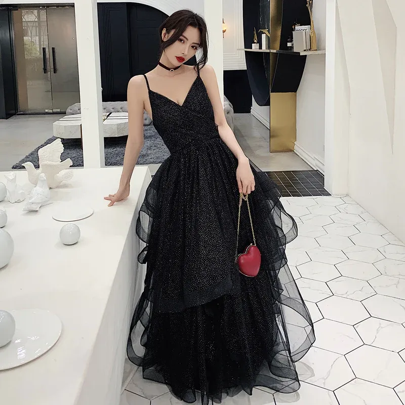 Diynav tulle sequins prom dress evening dress HZ1017
